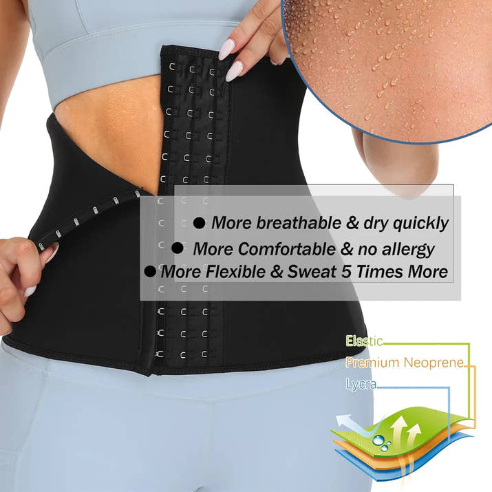 Men’s & Women’s Waist Trainer – Sweat Wrap for Belly Fat, Core & Back Support