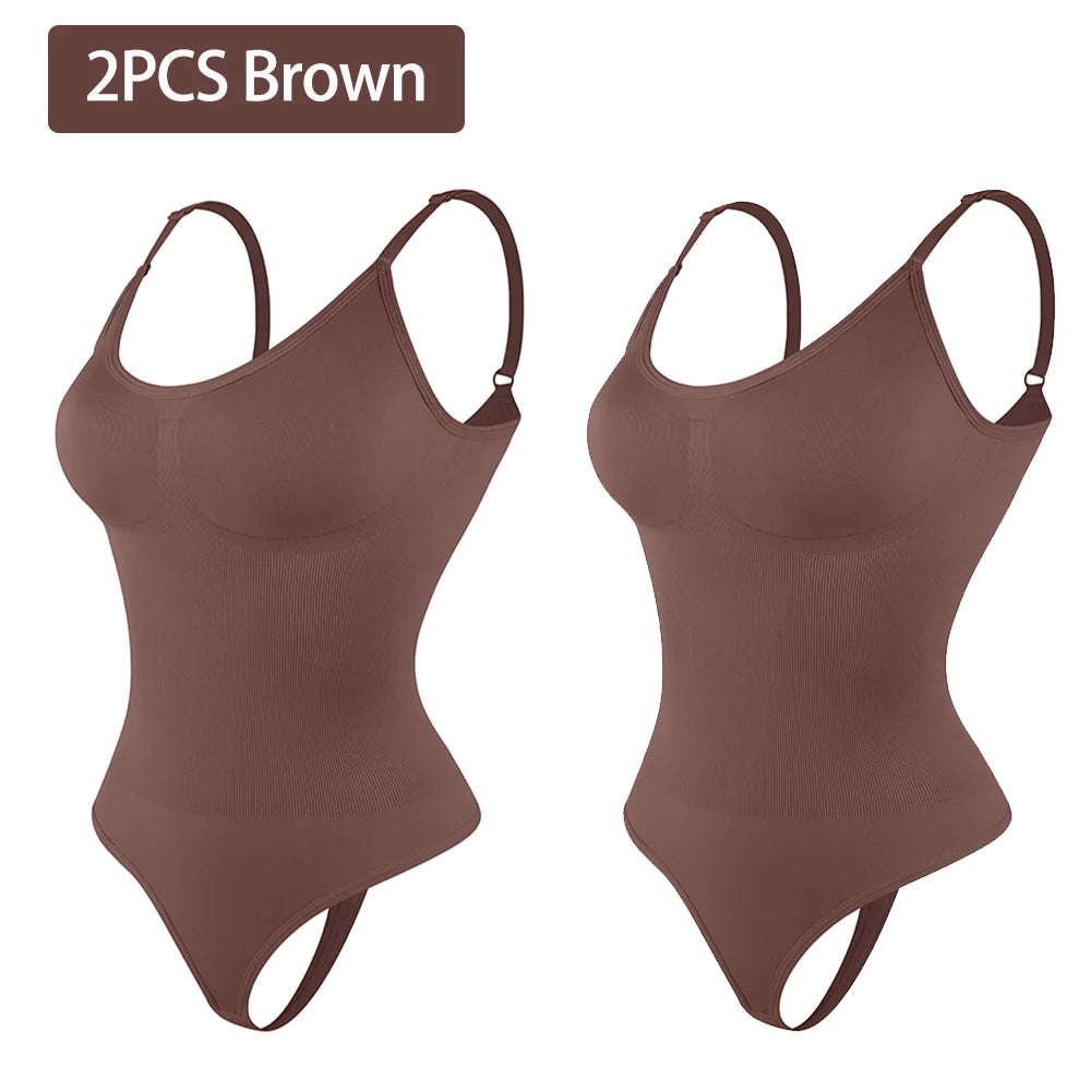 Full Body Sculpting Shaper – Seamless Thong Bodysuit with Slimming Support