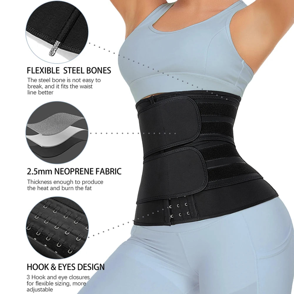Men’s & Women’s Waist Trainer – Sweat Wrap for Belly Fat, Core & Back Support