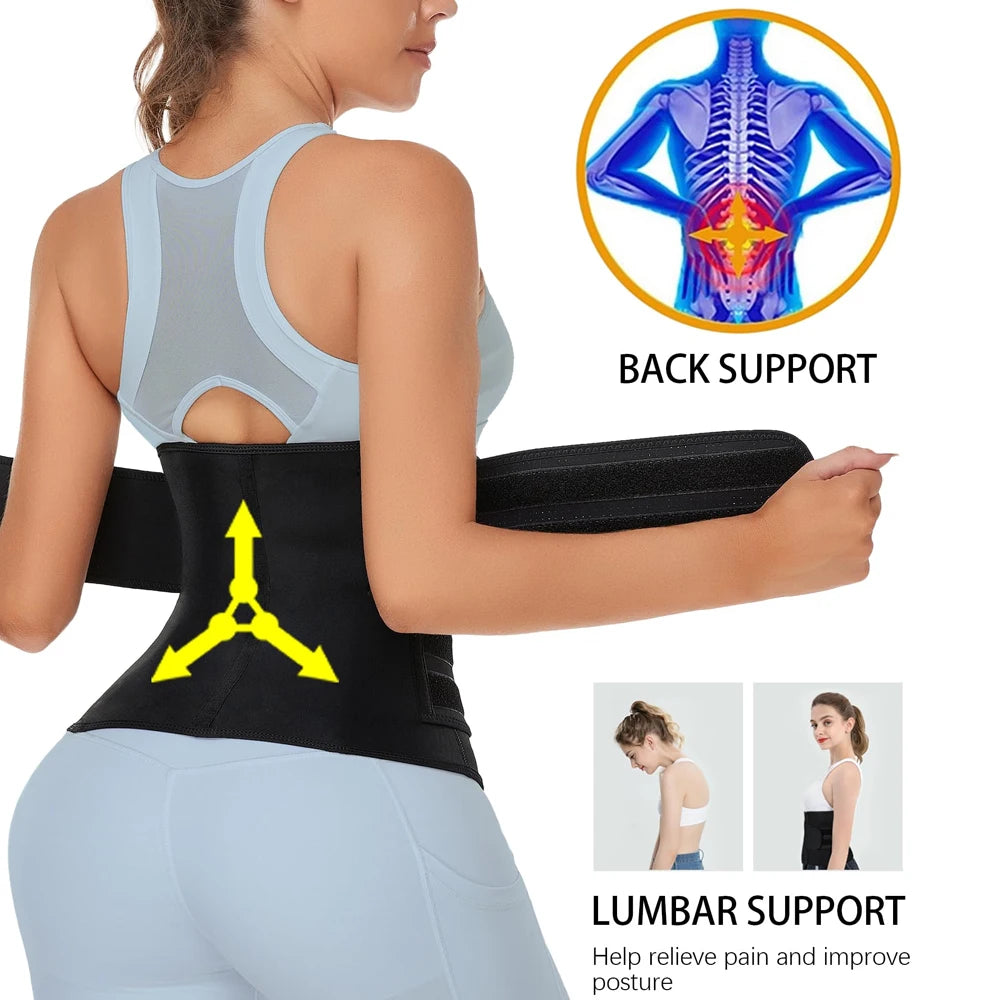 Men’s & Women’s Waist Trainer – Sweat Wrap for Belly Fat, Core & Back Support