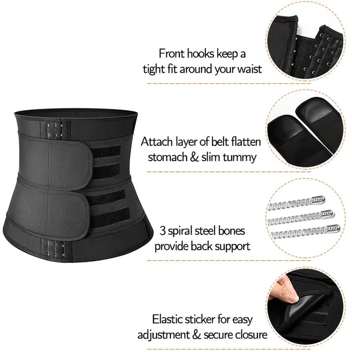 Men’s & Women’s Waist Trainer – Sweat Wrap for Belly Fat, Core & Back Support