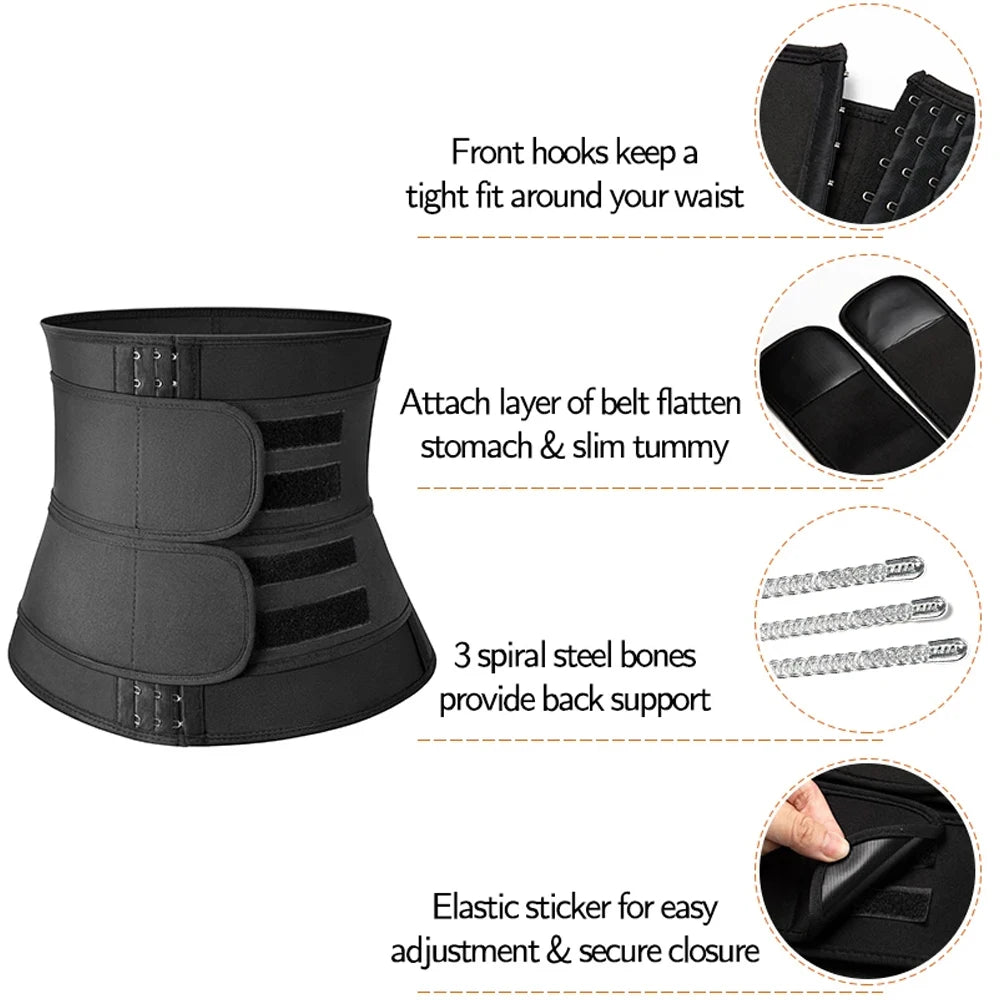 Men’s & Women’s Waist Trainer – Sweat Wrap for Belly Fat, Core & Back Support