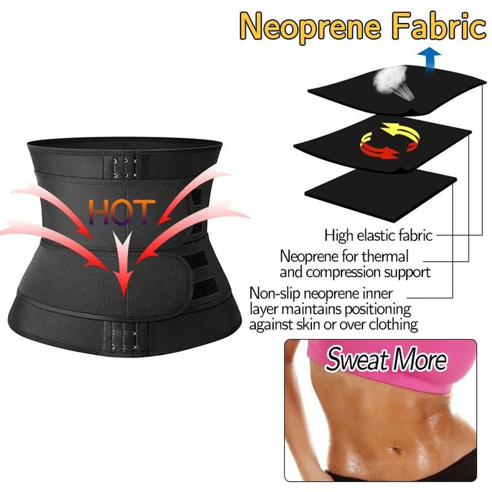 Men’s & Women’s Waist Trainer – Sweat Wrap for Belly Fat, Core & Back Support