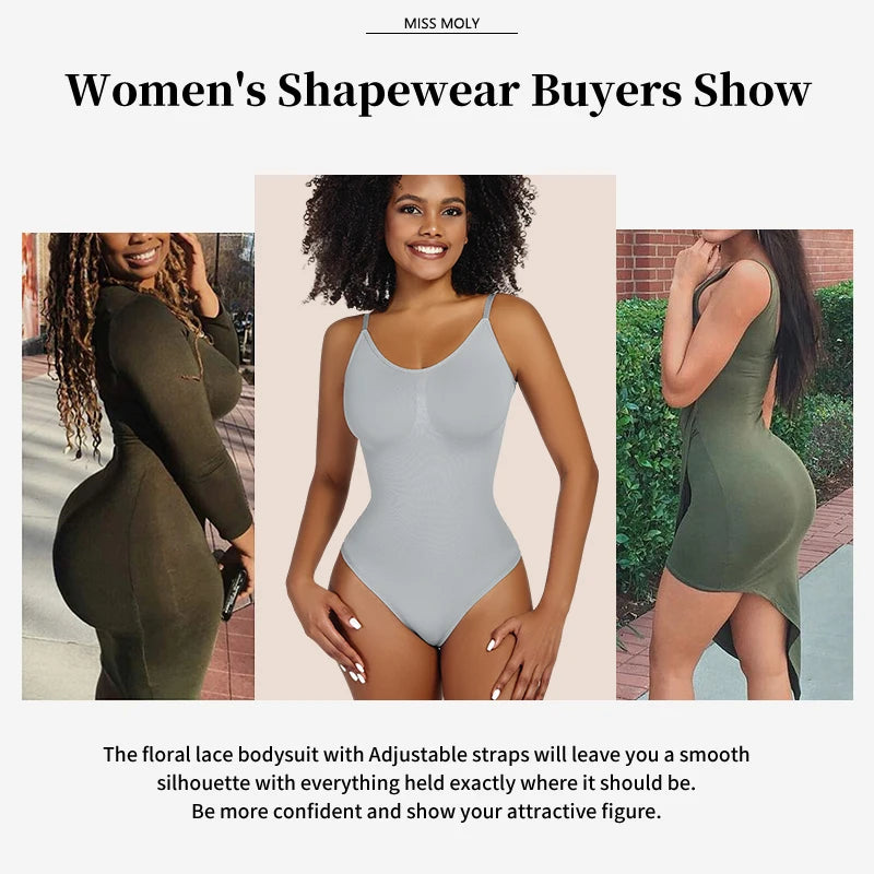 Full Body Sculpting Shaper – Seamless Thong Bodysuit with Slimming Support