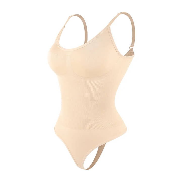 Full Body Sculpting Shaper – Seamless Thong Bodysuit with Slimming Support